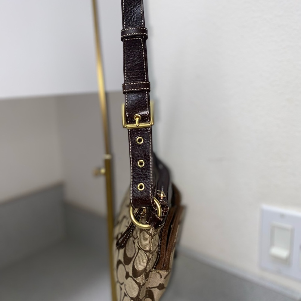 Coach Vintage Signature 2-Way Belt Khaki Bag GUC - Picture 4 of 16